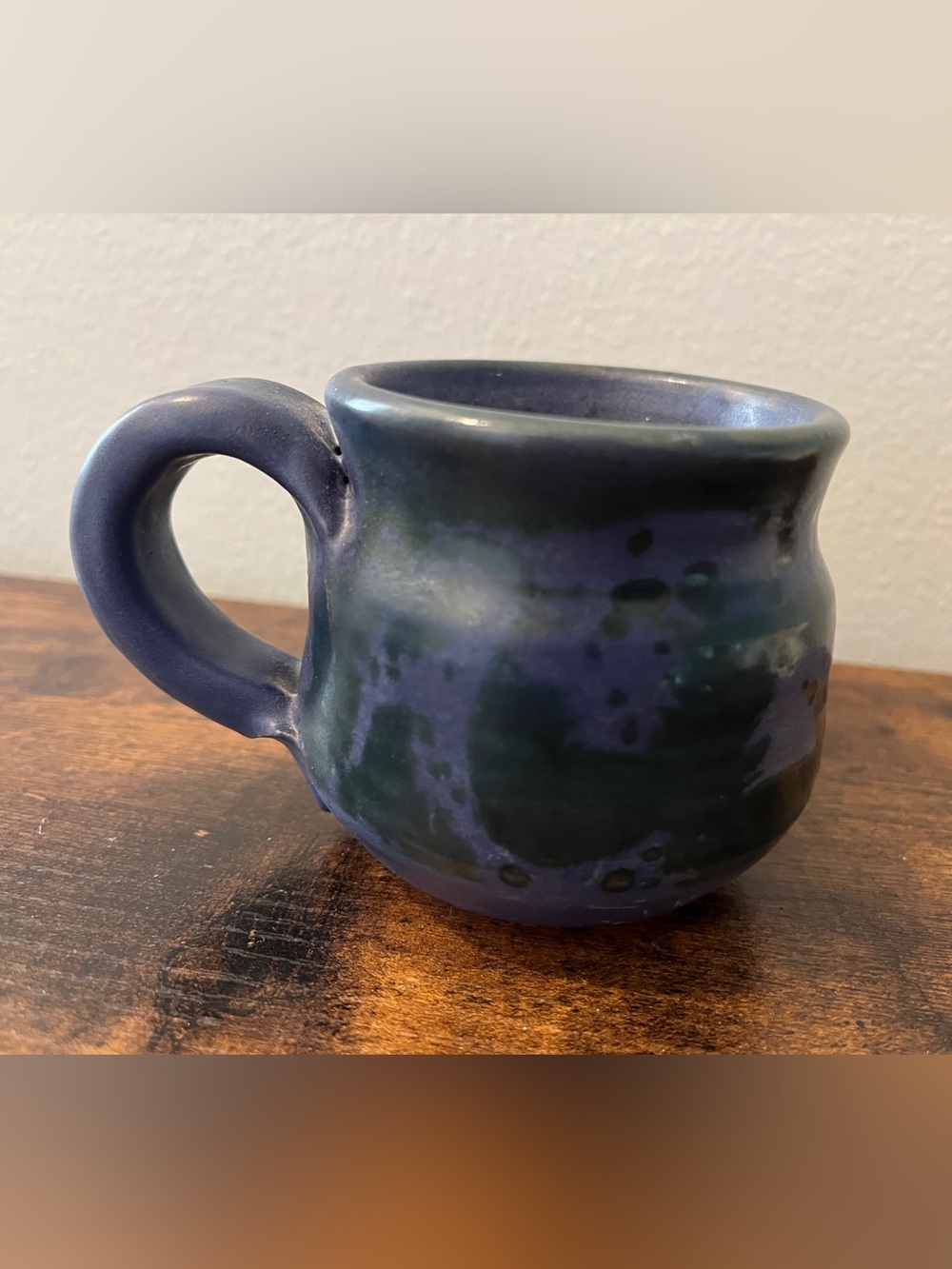 Handcrafted Blue-Green Ceramic Mug by